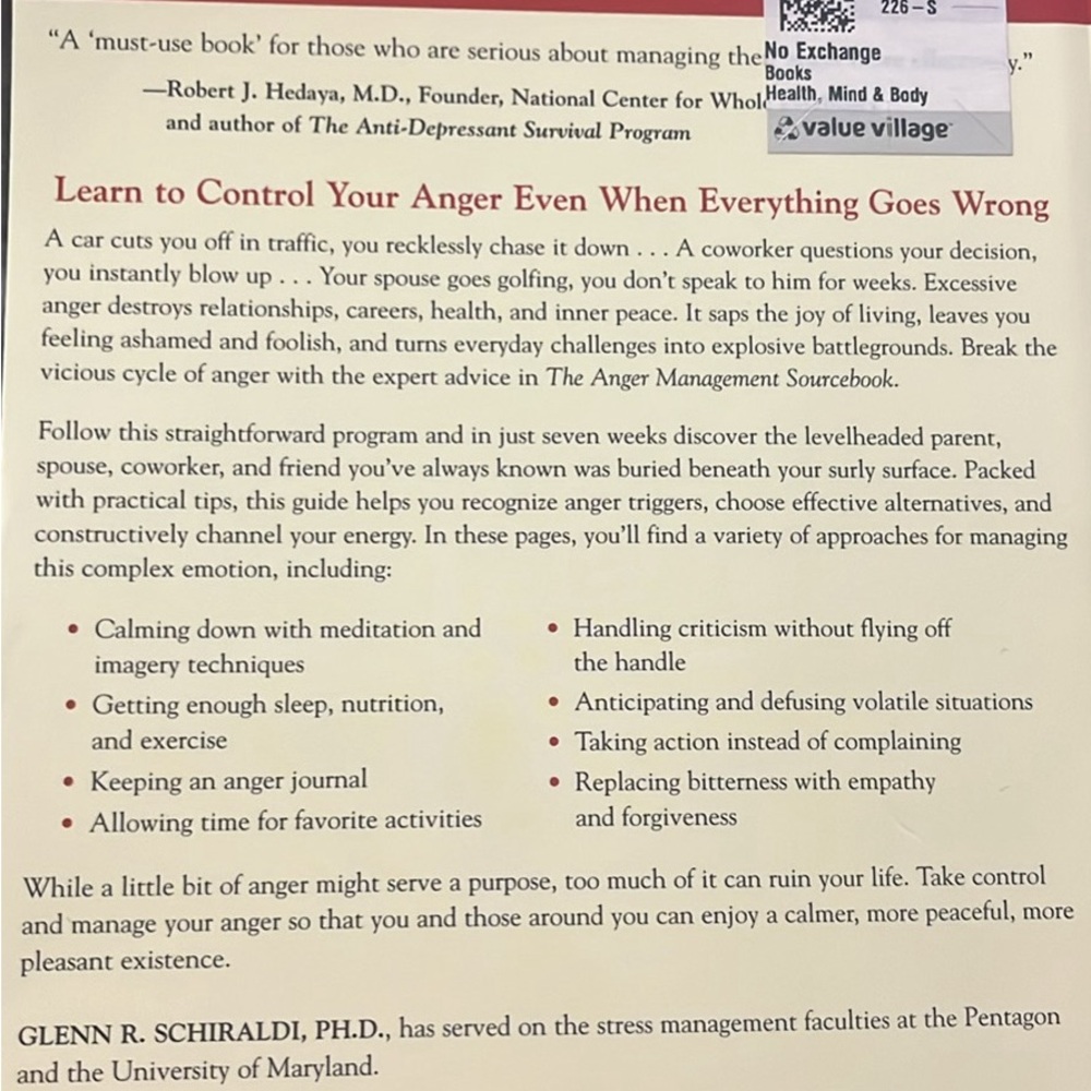 The anger management sourcebook
